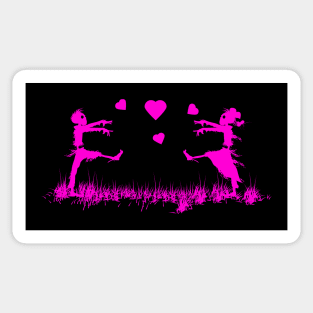 Zombie Love Pink Sticker